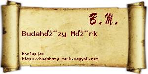 Budaházy Márk névjegykártya