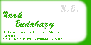 mark budahazy business card